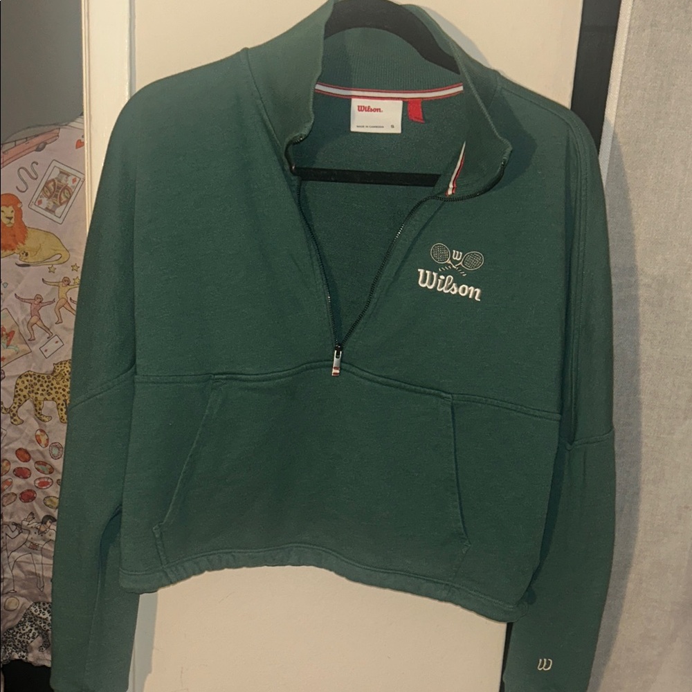 Wilson Women's Forest Green Quarter-Zip Sweatshirt/ S